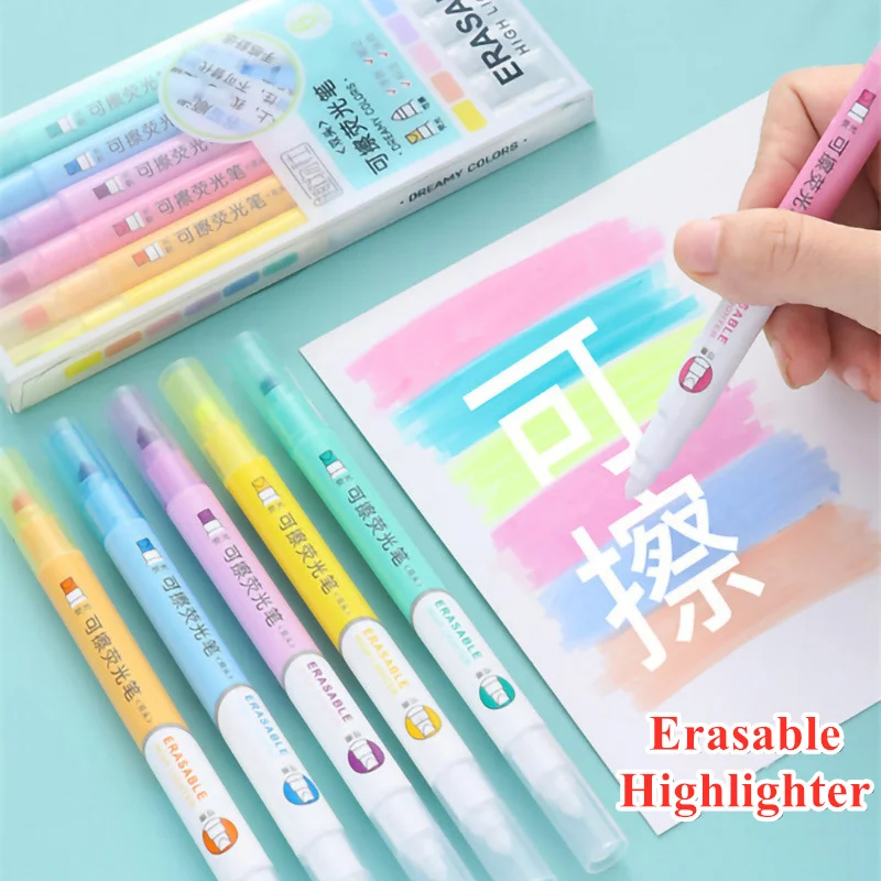 Pastel Highlighter Set Double Ended - 6-цветный стираемый набор маркеров, двусторонние пастельные