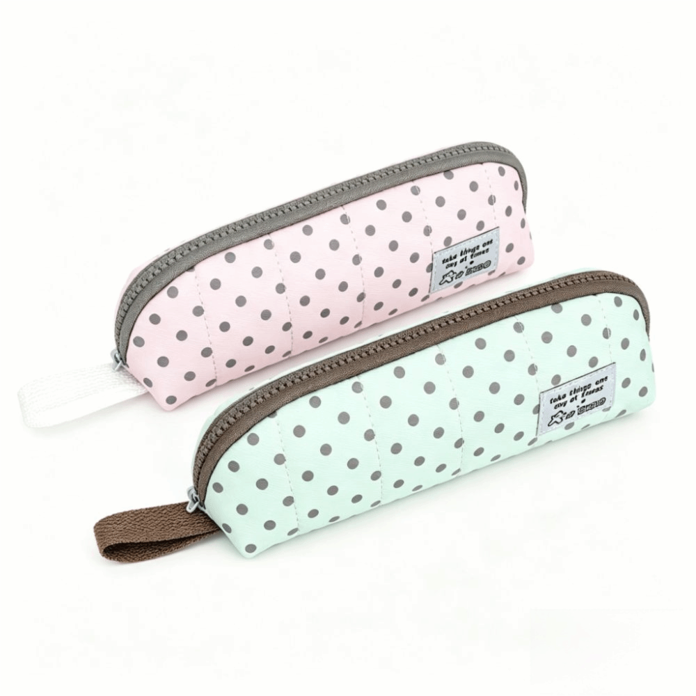 Стильный пенал в горошек, коре – обзор и цена Aesthetic Large Pencil Case Pouch