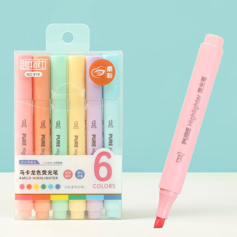 Набор из 6 штук: пастельные цв – обзор и цена Pastel Highlighter Set Double Ended