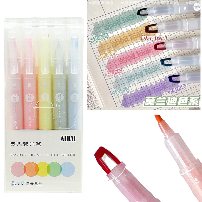 5-цветный двойной уникальный м – обзор и цена Pastel Highlighter Set Double Ended