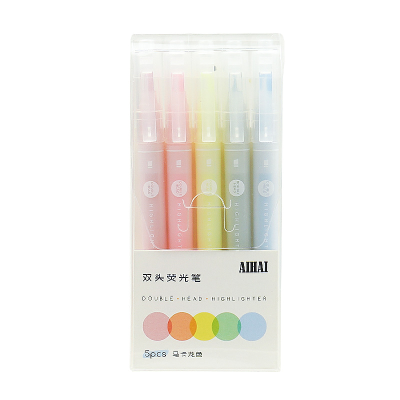 5-цветный двойной уникальный м – обзор и цена Pastel Highlighter Set Double Ended