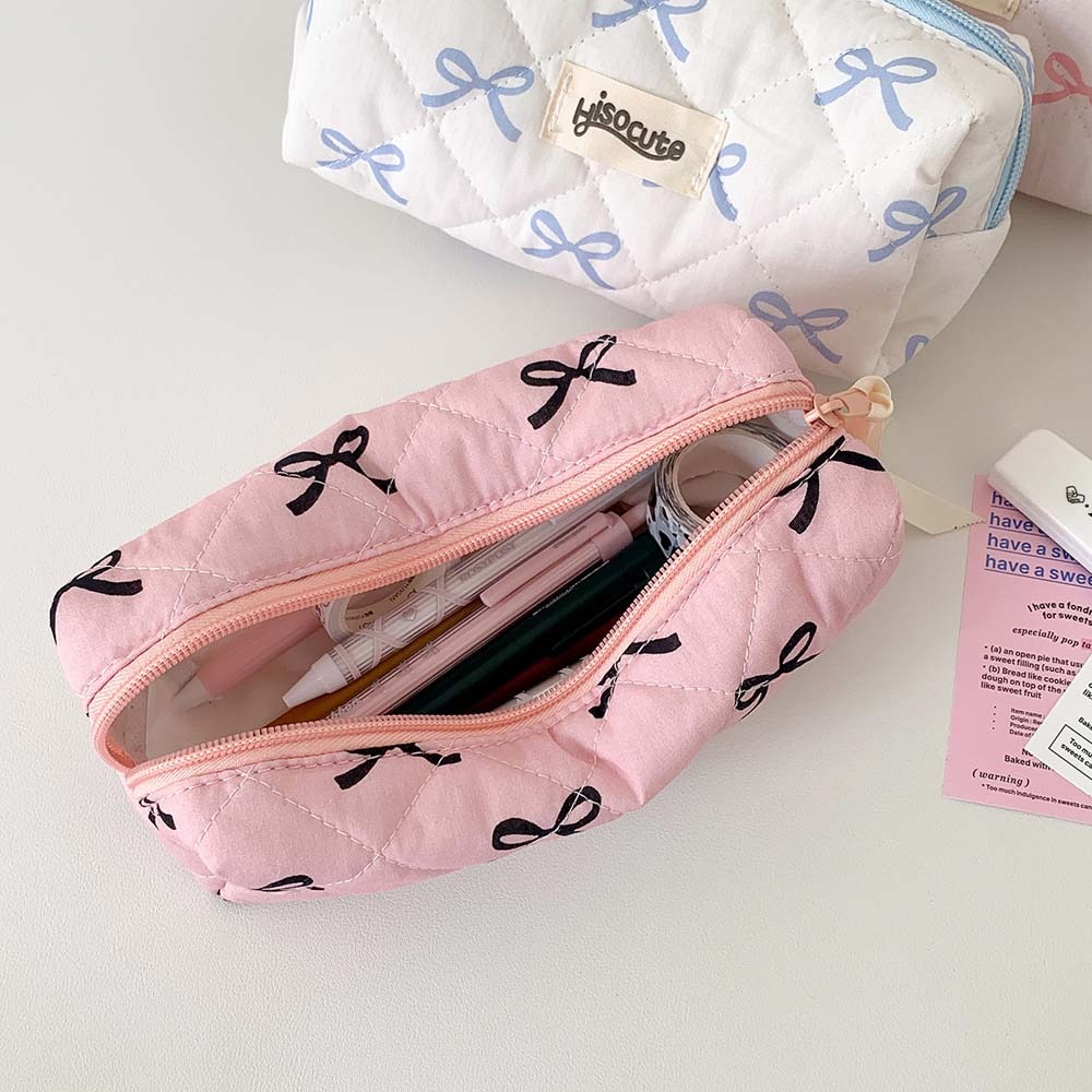 Пенал с бантом для канцелярии, – обзор и цена Aesthetic Large Pencil Case Pouch